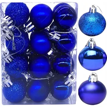 Vánoční dekorace Vánoční Koule hladká, Sady vánoční koule 3 cm 24 ks