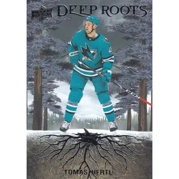 Sběratelská karetní hra insert karta TOMÁŠ HERTL 23-24 UD Ser. 2 Deep Roots číslo DR-43