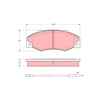 Brzdová destička TRW GDB903 Sada brzdových destiček, kotoučová brzda 21016, 21086, 21087