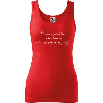 Dámské tričko DOBRÝ TRIKO Dámské tílko s potiskem Nemám problém s alkoholem Velikost: 2XL, Barva: Červená