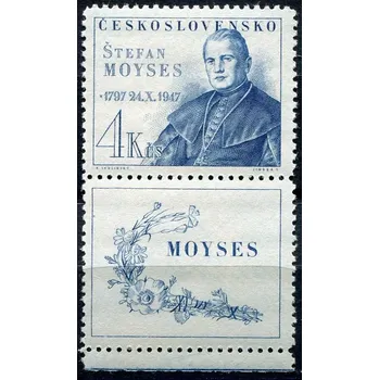 Poštovní známka Českosloveská pošta (1947) č. 461 ** KD - Československo - 150. výročí narození Š. Moysese