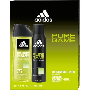 Sprchový gel Adidas dárková sada Pure Game (deodorant 150 ml + sprchový gel 250 ml)