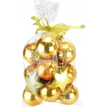 Vánoční ozdoba Vánoční Koule ozdobená mix 5 cm 14 ks