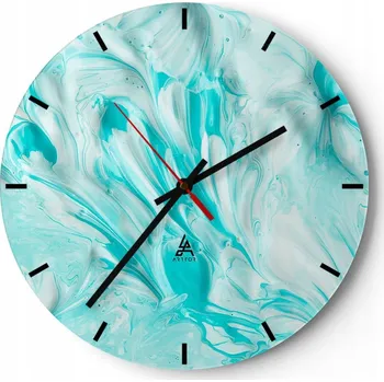 Hodiny Nástěnné hodiny do kuchyně 30x30 Abstrakce Skleněné hodiny do obýváku Tiché