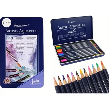 Kresba Akvarelové Pastelky LEAN Toys 12 ks