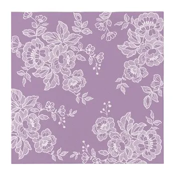 Papírový ubrousek Ubrousky PAW AIRLAID 40x40 cm - Soft Lace Violet