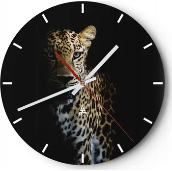 Hodiny Nástěnné hodiny do kuchyně 30x30 Zvířata Skleněné hodiny do obýváku Tiché