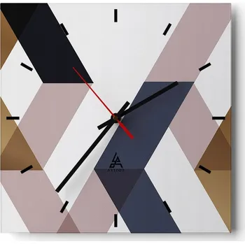 Hodiny Velké nástěnné hodiny 40x40 Abstrakce Skleněné tiché hodiny