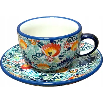 Šálek s podšálkem UNIKÁT 180 ml dek. GP25 Keramika Bolesławiec