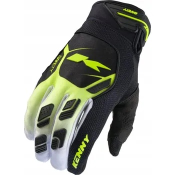 Moto bunda KENNY RACING 2025 RUKAVICE CROSS/ENDURO MODEL SAFETY NEON YELLOW BARVA ČERNÁ