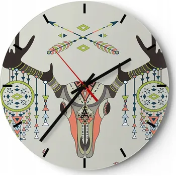 Hodiny Nástěnné hodiny do kuchyně 30x30 Abstrakce Skleněné hodiny do obýváku Tiché