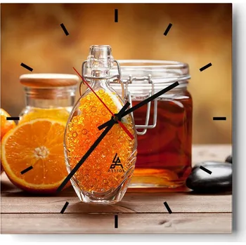 Hodiny Velké nástěnné hodiny 40x40 cm - Gastronomie - Skleněné hodiny - Tichý chod