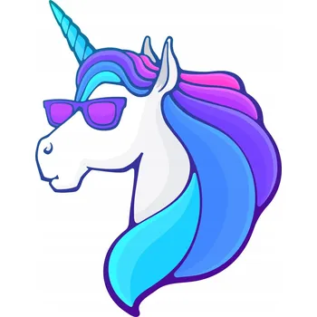 Samolepicí dekorace na vozidlo NÁLEPKA na auto JEDNOROŽEC UNICORN COOL 8x10 cm