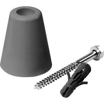 dveřní zarážka Zarážka GUMA velká šedá Satén