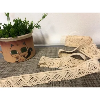 Krajka Tibex Paličkovaná krajka KRÉMOVÁ