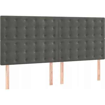 Čelo postele sametové 180x118 cm, tmavě šedé