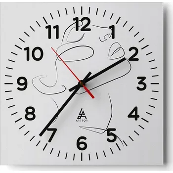 Hodiny Kuchyňské nástěnné hodiny 30x30 Žena Skleněné hodiny do obýváku Moderní Tiché