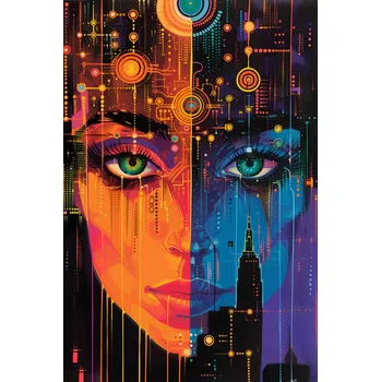 Plakát Plakát Digitální Psyché bez rámu 61 x 91,5 cm