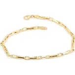 Zlatý náramek ZLNA1119F 21 cm + Dárek zdarma