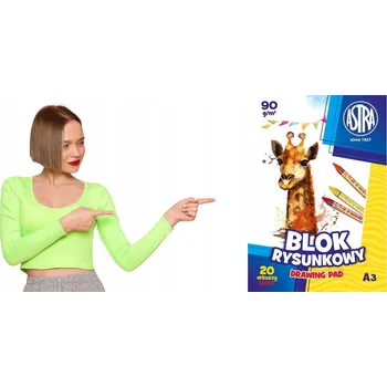 Blok na kreslení Astra 20 bílých listů A3 90g/m2