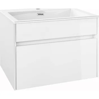 Koupelnový nábytek Kielle - Nefia Skříňka s umyvadlem 60 cm, lesklá bílá 50027S600