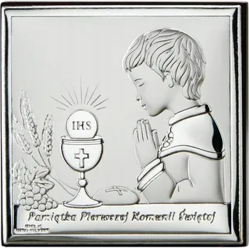 Obraz Obrázek k prvnímu svatému přijímání, památka na první přijímání pro chlapce, 8x8 cm