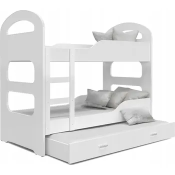 Dětská postel Patrová postel Eurotel Dominik 3 87 x 198 cm bílá