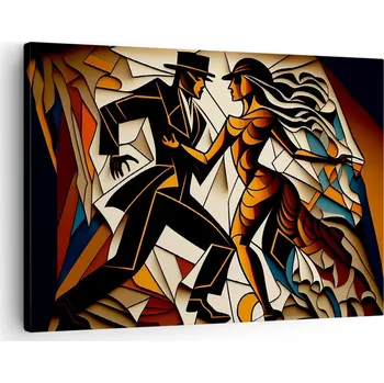 Obraz Obraz na plátně do obýváku ložnice 70x50 kubismus foto obrazy na zeď