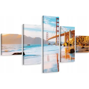 Obraz Vícedílný obraz MOST Golden Gate Dekor 3D 150x90