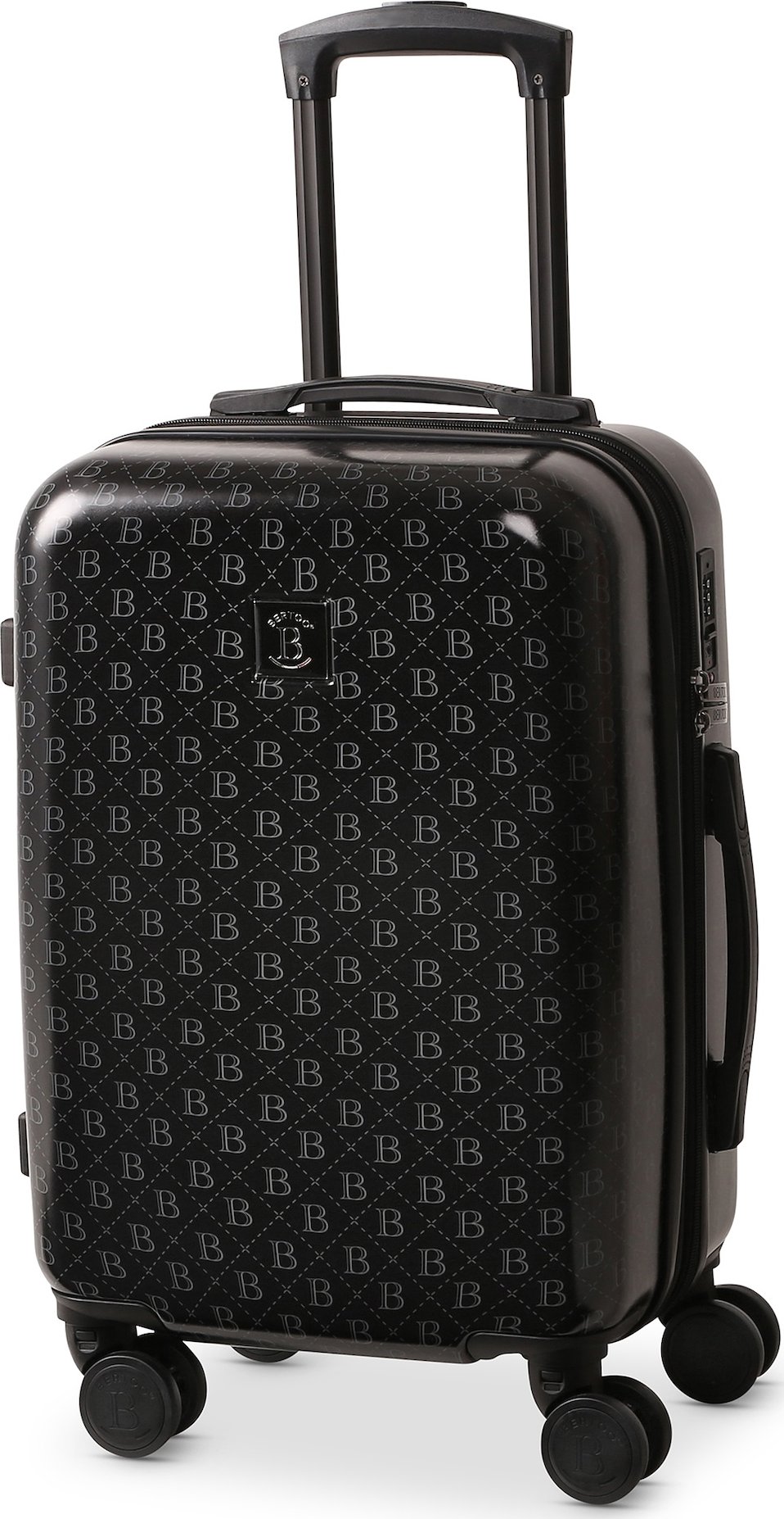 Kabinový kufr BERTOO Torino - black/black 36-44 l, 55x37x22 cm, M