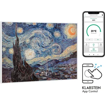 Infrazářič Klarstein Wonderwall Art Smart 500W 60x80cm Obrazový Infrapanel Hvězdná noc (10035124)