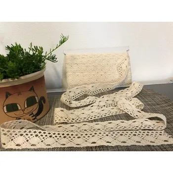 Krajka Tibex Paličkovaná krajka BÉŽOVÁ