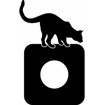 Samolepící dekorace Samolepka pod vypínač Drukant 24 x 15 cm černá