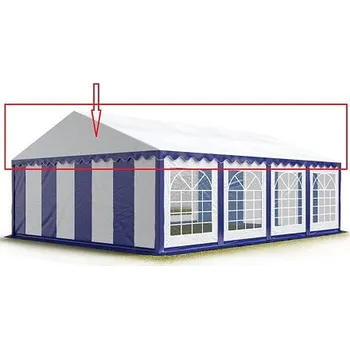 Zahradní altán PVC Střešní plachta 4x6m barva Modro-bílá