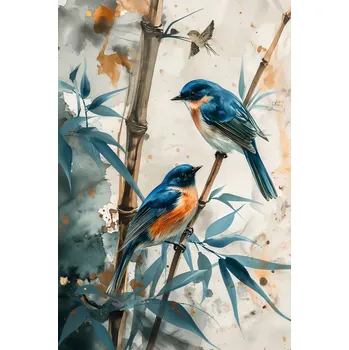 Plakát Plakát Tři Ptáci bez rámu 61 x 91,5 cm