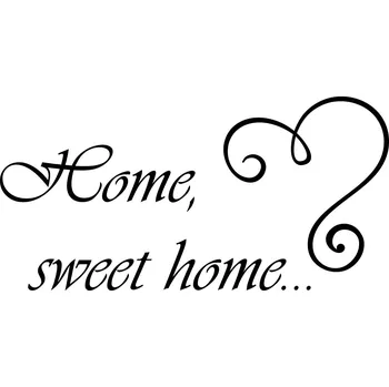 Samolepící dekorace Samolepka na zeď Drukant home, sweet home 50x25 cm, černá