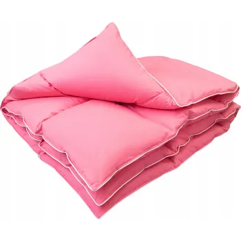 přikrývka Přikrývka z Peří 180x200 Celoroční Premium, 70% Peří, 100% Bavlna Růžová