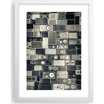 Obraz Obraz plakát v bílém rámu do obýváku 30x40 abstrakce plakáty na zeď