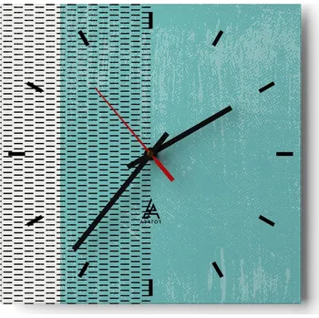 Hodiny Velké nástěnné hodiny 40x40 Abstrakce Skleněné tiché hodiny