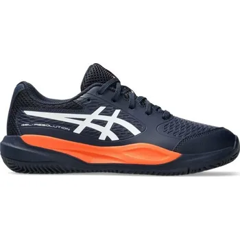 Dětská tenisová obuv ASICS GEL-RESOLUTION X GS CLAY 5 Tmavě modrá, Bílá, Oranžová