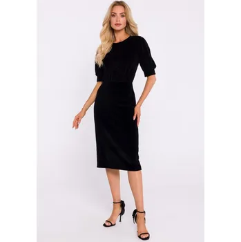 Dámské šaty Klasické Sametové Pouzdrové Šaty - Moe, EU S