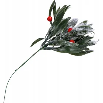umělá květina Umělá Větvička s ovocem ZIMNÍ dekorativní DIY červené bobule 25 cm
