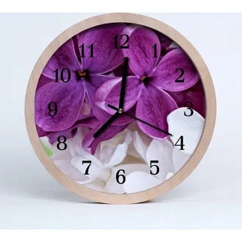 Hodiny Stylové nástěnné hodiny kulatý loft Květiny 20 cm