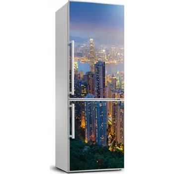 Fototapeta Samolepící fototapeta na ledničku Hongkong v noci