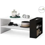 Eoshop Konferenční stolek s regálem NEFRI 100x55 cm bílá/černá