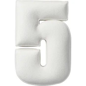 Polštář YellowTipi Polštář Číslice 5 bílý