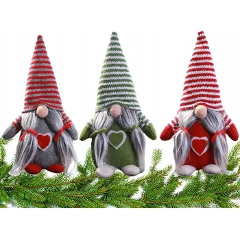 Vánoce 3x SKŘÍTEK Mikuláš VÁNOČNÍ DEKORACE NA STROMEČEK TRPASLÍK GNÓM