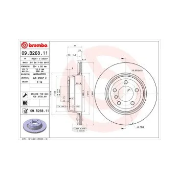 Brzdový kotouč BREMBO 09.B268.11 Brzdový kotouč Doprava Zdarma! Brembo UV-COATED Tři inovace v jednom UV ochrana lesklý kovový efekt a úcta k životnímu prostředí tři mimořádné funkce brzdových kotoučů Brembo UV-COATED Hlavní výhody technologie