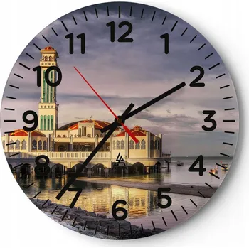 Hodiny Nástěnné hodiny ARTTOR skleněné kulatý 30 cm moderní quartzový mechanismus