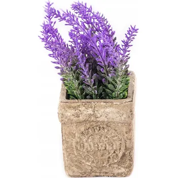 umělá květina UMĚLÉ KVĚTY V KVĚTINÁČI Vřes 17CM RŮZNÉ